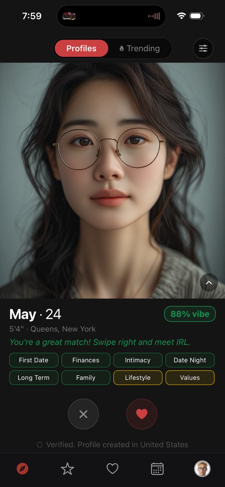 Vibe score on every profile