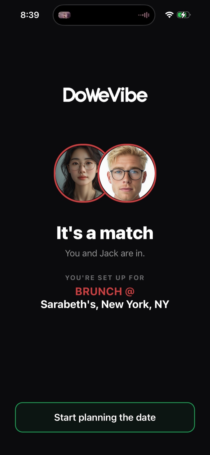 Match around a real plan